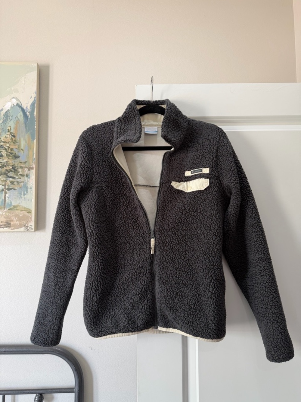 Columbia Dark Green Sherpa Fleece Jacket